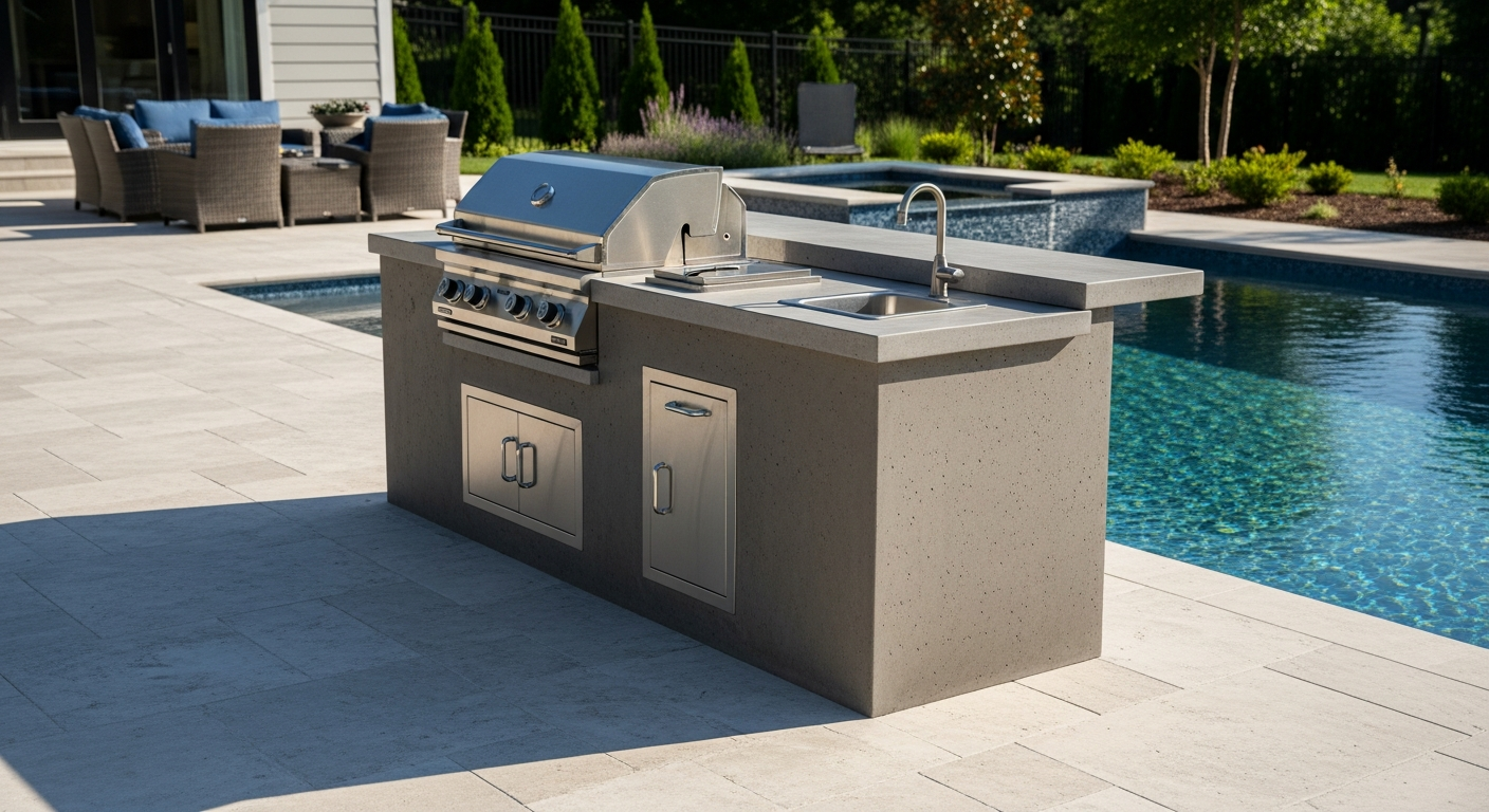 Prefab Outdoor Kitchen Island