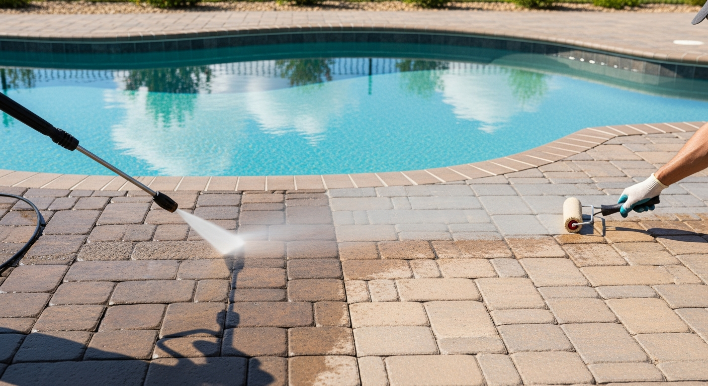 Paver Patio Cleaning And Sealing