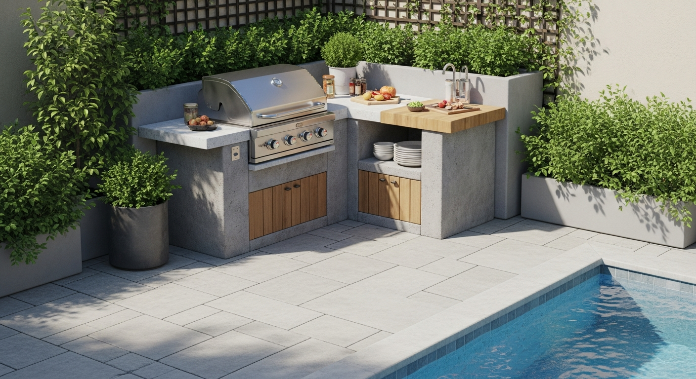 Outdoor Kitchen for Small Patio