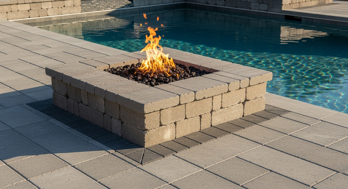 Outdoor Fire Pit With Pavers