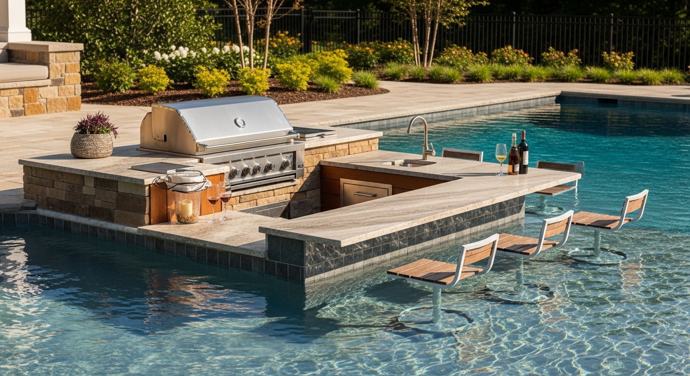 Grill Island with Bar