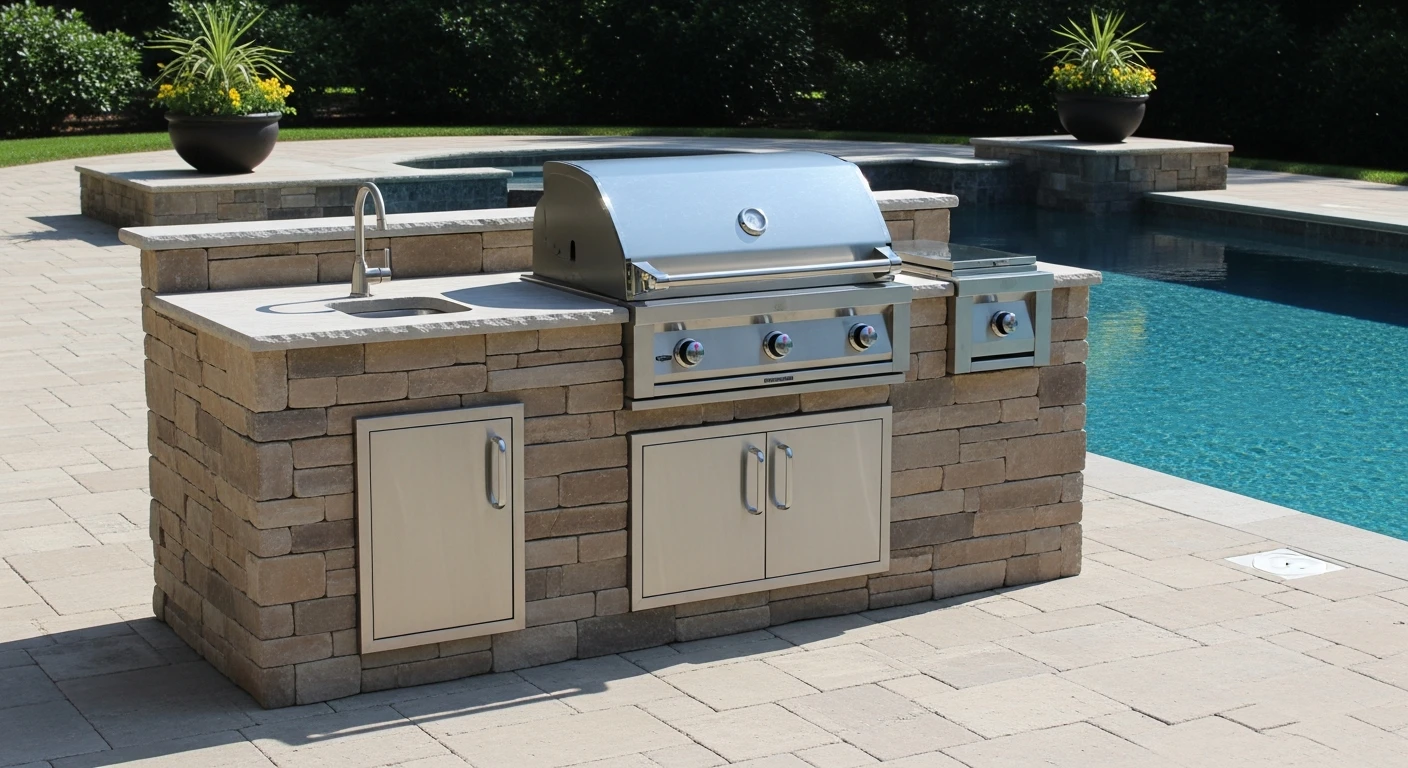 Custom Outdoor Grill Station