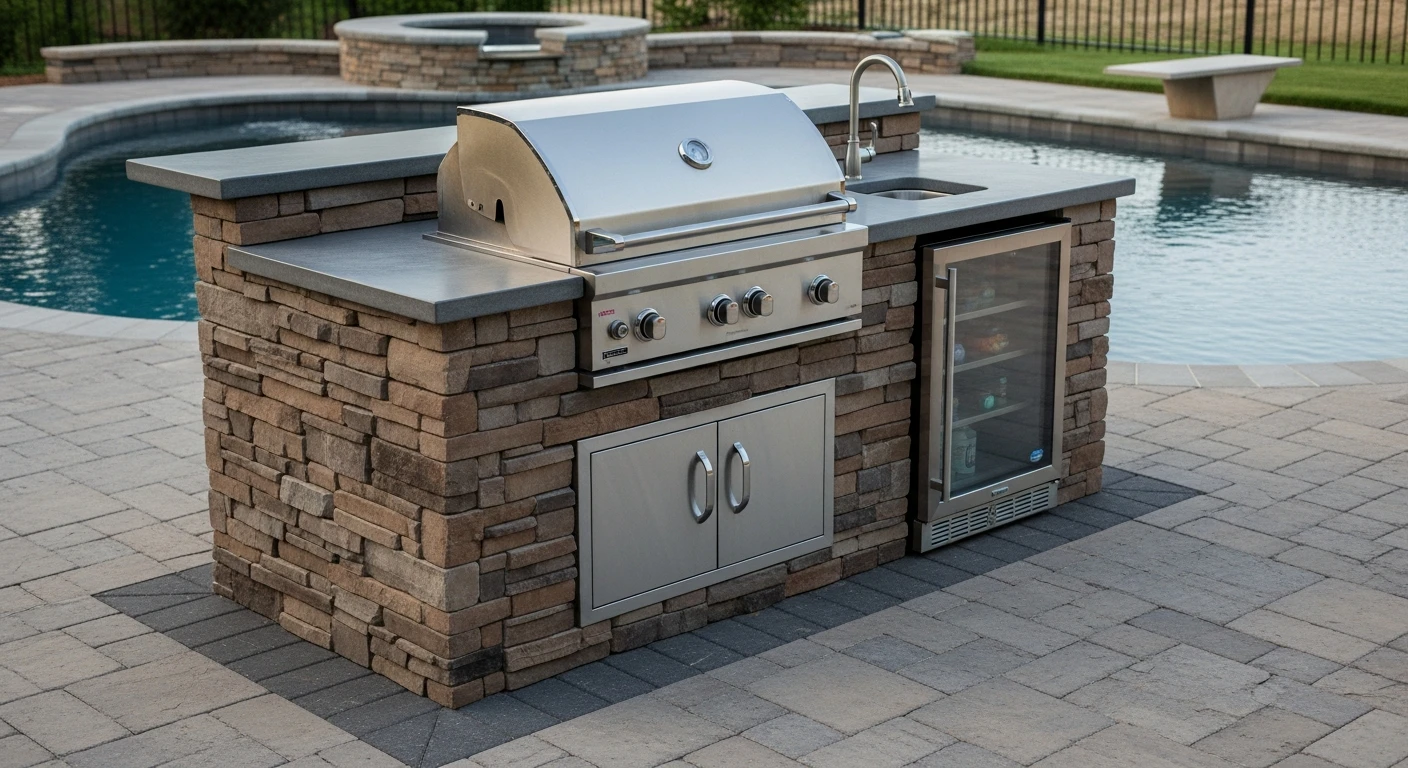 Custom Outdoor Grill Islands