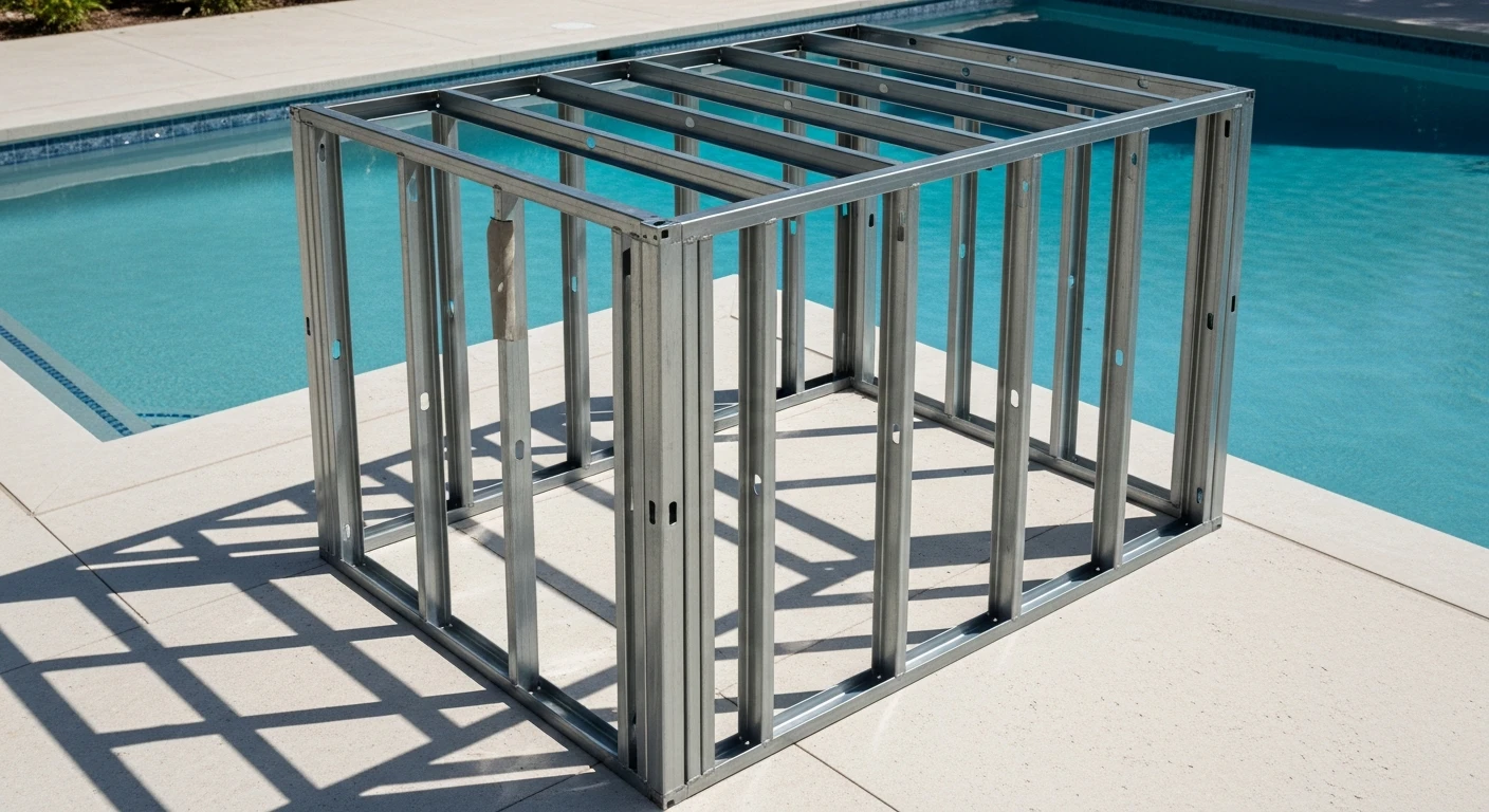 Metal Stud Outdoor Kitchen