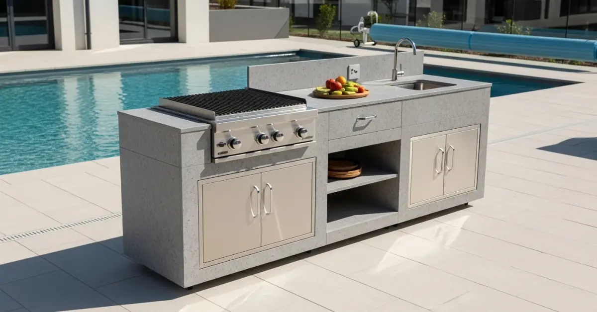 Installing a modular BBQ kitchen seems straightforward until the Florida humidity starts warping the cabinet doors and the salt air corrode…
